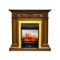 Каминокомплект Royal Flame Verona - Дуб антик с очагом Fobos FX M Brass