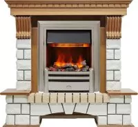 Каминокомплект Dimplex Pierre Luxe - Дуб / Белый с очагом Chesford