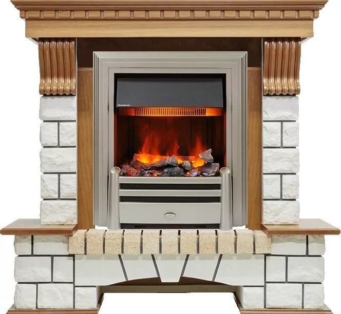 Электрокамин Dimplex Pierre Luxe - Дуб / Белый с очагом Chesford