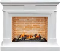 Каминокомплект Dimplex Coventry - Белый / Кирпич  с очагом Cassette 600 LNH-INT (с дровами)