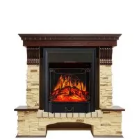 Каминокомплект Royal Flame Pierre Luxe - Темный дуб / Сланец с очагом Majestic FX Black