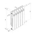 Royal Thermo Indigo 500 Радиатор алюминиевый - 12 секц. 4