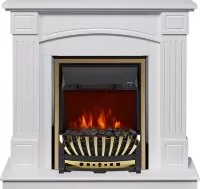Каминокомплект Royal Flame Boston - Белый (Высота 925см) с очагом Aspen Gold