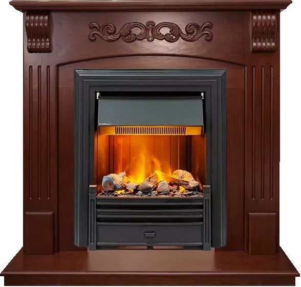Электрокамин Dimplex Sorrento угловой - Орех с очагом Brookline Black