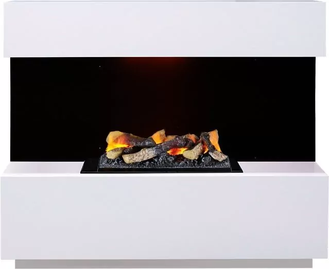 Электрокамин Dimplex Kyoto - Белый с очагом Cassette 400 LNH-INT (с дровами)