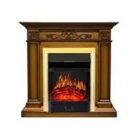 Каминокомплект Royal Flame Verona - Дуб антик с очагом Majestic FX Brass