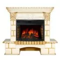 Электрокамин Royal Flame Pierre Luxe - Шампань / Слонова кост с патиной очаг Dioramic 25 LED FX 1