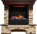 Электрокамин Dimplex Pierre Luxe - Темный дуб / Сланец с очагом Albany 1