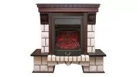Камин электрический RealFlame Stone AO с очагом Majestic Lux BL S