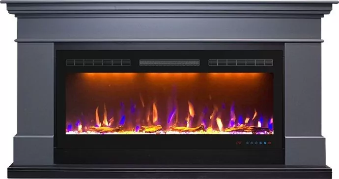 Электрокамин Royal Flame California - Серый графит (Высота 850 мм) с очагом Crystal 40 RF