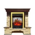 Электрокамин Royal Flame Pierre Luxe - Темный дуб / Сланец с очагом Majestic FX M Brass 1