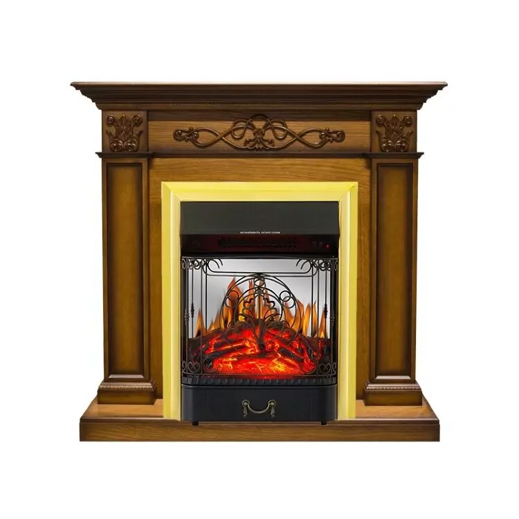 Электрокамин Royal Flame Verona - Дуб антик с очагом Majestic FX M Brass