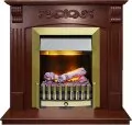 Электрокамин Dimplex Sorrento угловой - Орех с очагом Danville Antique Brass FB2 1