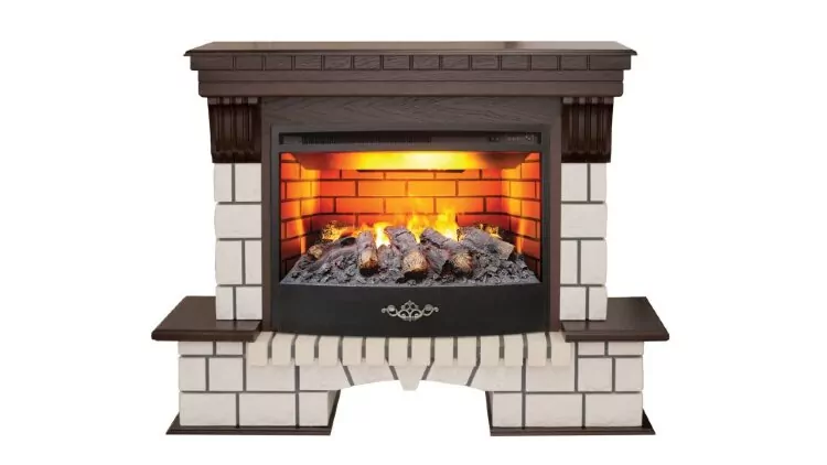Камин электрический RealFlame Stone 25,5 AO c очагом FireStar 25,5 3D