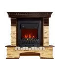 Электрокамин Royal Flame Pierre Luxe угловой - Темный дуб / Сланец с очагом Aspen Black 1
