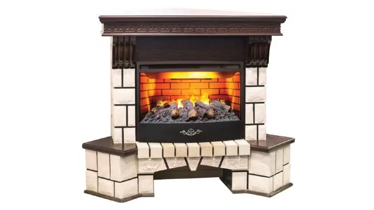 Камин электрический RealFlame Stone Corner 25,5 AO c очагом FireStar 25,5 3D