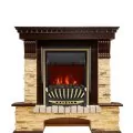 Электрокамин Royal Flame Pierre Luxe угловой - Темный дуб / Сланец с очагом Aspen Gold 1