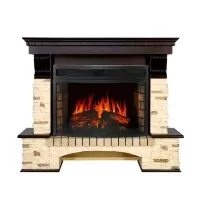 Каминокомплект Royal Flame Pierre Luxe угловой - Сланец / Темный дуб с очагом Dioramic 25 LED FX