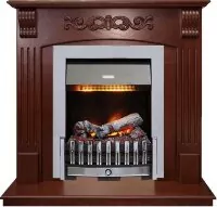 Каминокомплект Dimplex Sorrento угловой - Орех с очагом Danville Chrome FB2
