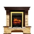 Электрокамин Royal Flame Pierre Luxe угловой - Темный дуб / Сланец с очагом Fobos FX Brass 1