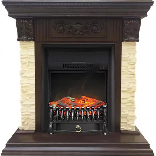 Royal Flame Luxemburg (каменный) - Сланец/Темный дуб
