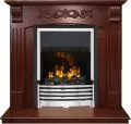 Электрокамин Dimplex Sorrento угловой - Орех с очагом Flagstaff 1