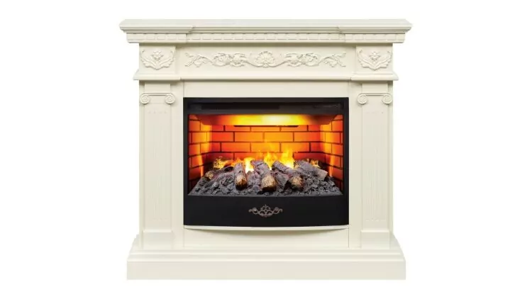 Камин электрический RealFlame Riviera 25,5 WT c очагом FireStar 25,5 3D