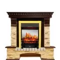 Электрокамин Royal Flame Pierre Luxe угловой - Темный дуб / Сланец с очагом Fobos FX M Brass 1