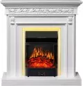 Электрокамин Royal Flame Valletta - Белый (Ширина 1040 мм) с очагом Majestic FX Brass 1