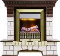 Электрокамин Dimplex Pierre Luxe - Темный дуб / Белый с очагом Danville Antique Brass FB2 1
