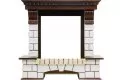 Электрокамин Dimplex Pierre Luxe - Темный дуб / Белый с очагом Danville Antique Brass FB2 2