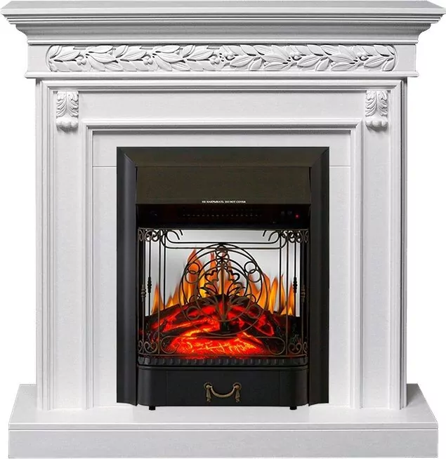 Электрокамин Royal Flame Valletta - Белый (Ширина 1040 мм) с очагом Majestic FX M Black
