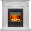 Электрокамин Dimplex Sorrento угловой - Белый дуб с очагом Brookline Black 1