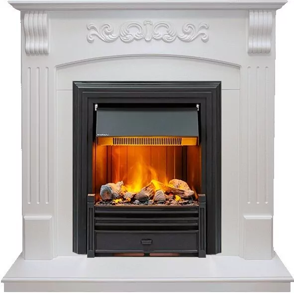 Электрокамин Dimplex Sorrento угловой - Белый дуб с очагом Brookline Black