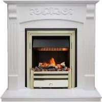 Каминокомплект Dimplex Sorrento угловой - Белый дуб с очагом Cavendish