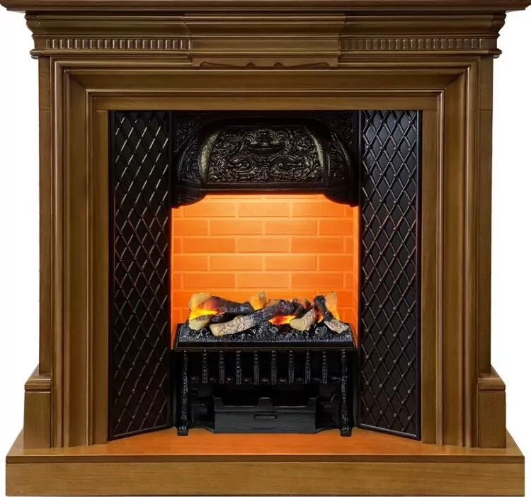 Электрокамин Dimplex Chelsea - Орех с очагом Cassette 400 LNH-INT (с дровами)