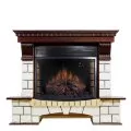 Электрокамин Royal Flame Pierre Luxe - Темный дуб / Белый с очагом Dioramic 28 LED FX 1