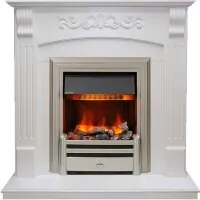 Каминокомплект Dimplex Sorrento угловой - Белый дуб с очагом Chesford