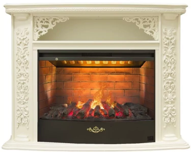 Камин электрический RealFlame Izabella 33 WT с очагом Firestar 33 3D
