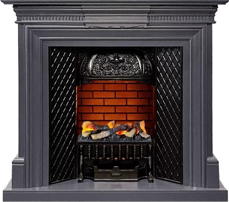 Электрокамин Dimplex Chelsea - Серый графит с очагом Cassette 400 LNH-INT (с дровами)
