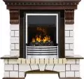 Электрокамин Dimplex Pierre Luxe - Темный дуб / Белый с очагом Flagstaff 1