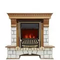 Электрокамин Royal Flame Pierre Luxe - Дуб / Белый с очагом Aspen Gold 1