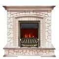 Электрокамин Royal Flame Preston - Белый/Слоновая кость с патиной с очагом Aspen Gold 1