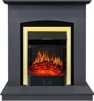 Каминокомплект Royal Flame Barcelona (разборный) - Серый графит с очагом Majestic FX Brass