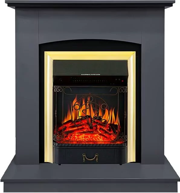 Электрокамин Royal Flame Barcelona (разборный) - Серый графит с очагом Majestic FX Brass