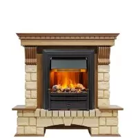 Каминокомплект Dimplex Pierre Luxe - Дуб / Шампань с очагом Brookline Black