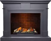 Каминокомплект Dimplex Coventry - Серый графит / Кирпич с очагом Cassette 600 LNH-INT (с дровами)
