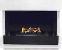 Каминокомплект Dimplex Cube - Белый с черным с очагом Cassette 400 LNH-INT (с дровами)