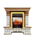 Электрокамин Royal Flame Pierre Luxe - Дуб / Белый с очагом Fobos FX M Brass 1