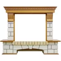 Портал Royal Flame Pierre Luxe под классический очаг дуб
